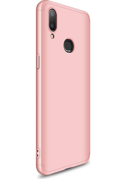 Samsung Galaxy A10s Kılıf Double Dip 360 Protective Rose Gold