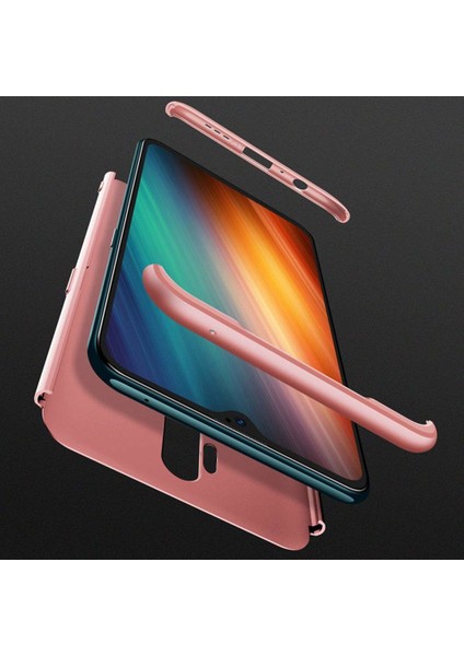 Oppo A5 2020 Kılıf Double Dip 360 Protective Rose Gold