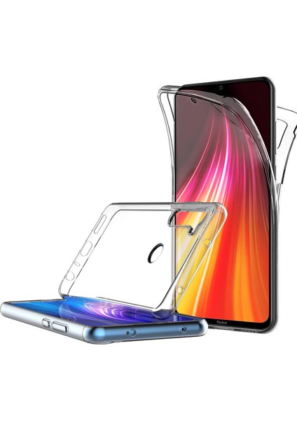 Xiaomi Redmi Note 8 Kılıf 6 Tarafı Tam Koruma Şeffaf