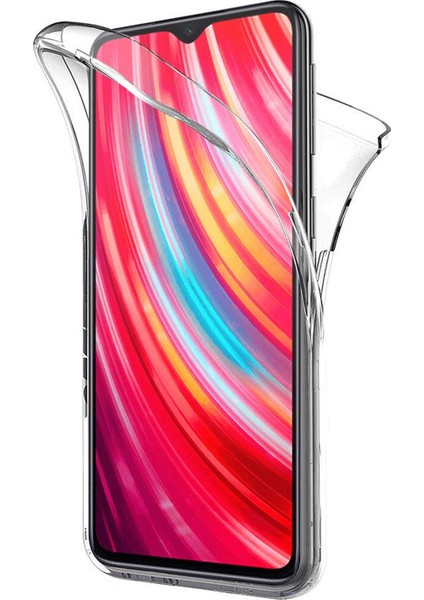 Xiaomi Redmi Note 8 Pro Kılıf 6 Tarafı Tam Koruma Şeffaf