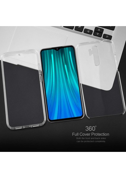 Xiaomi Redmi Note 8 Pro Kılıf 6 Tarafı Tam Koruma Şeffaf