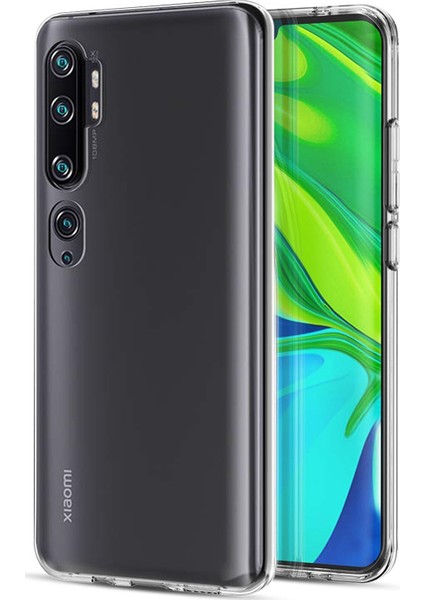 Xiaomi Mi Note 10 Pro Kılıf Transparent Soft Beyaz
