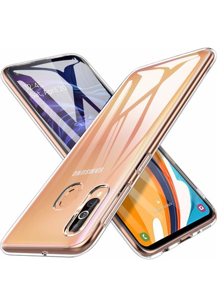 Samsung Galaxy M40 Kılıf Transparent Soft Beyaz