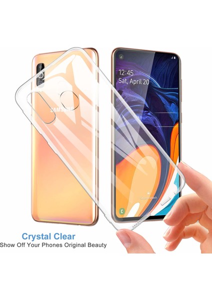 Samsung Galaxy M40 Kılıf Transparent Soft Beyaz