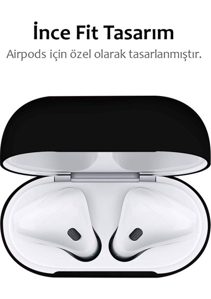 Apple AirPods 1. Nesil/2. Nesil Mat Silikon Kılıf Açık Pembe