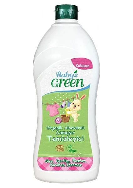 Mom's Green Baby's Green Organik Çamaşır Temizleyici - Kokusuz - 1 lt