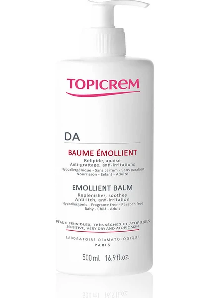 AD Emollient Balm 500ml - Çok Kuru Hassas ve Atopik Ciltler İçin Bakım Kremi