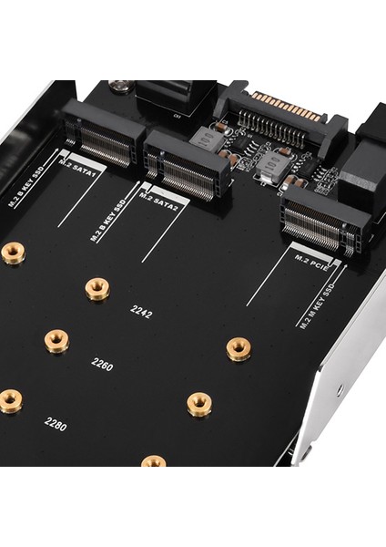 SDP12 3.5" 2 x SATA M.2 ve 1 x NVMe M.2 Dönüştürücü (SST-SDP12)