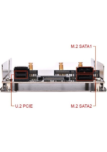 SDP12 3.5" 2 x SATA M.2 ve 1 x NVMe M.2 Dönüştürücü (SST-SDP12)