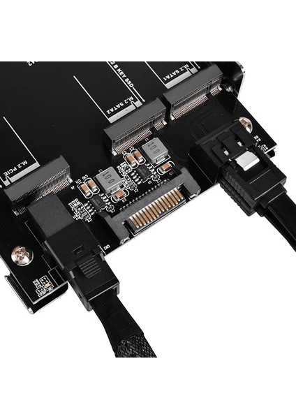 SDP12 3.5" 2 x SATA M.2 ve 1 x NVMe M.2 Dönüştürücü (SST-SDP12)