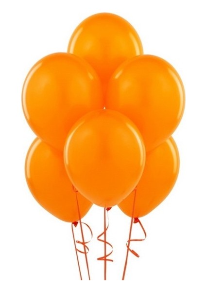 Metalik Turuncu Balon 10 Adet