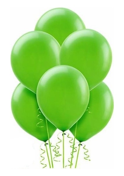 Metalik Yeşil Balon 20 Adet