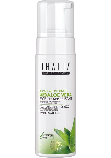 Onarıcı Etkili %99 Aloe Vera Özlü Yüz Temizleme Köpüğü - 200 ml