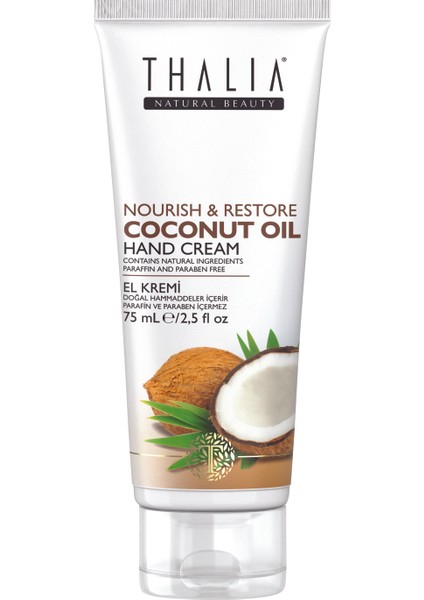 Besleyici & Onarıcı Coconut Oil El Bakım Kremi 75 ml
