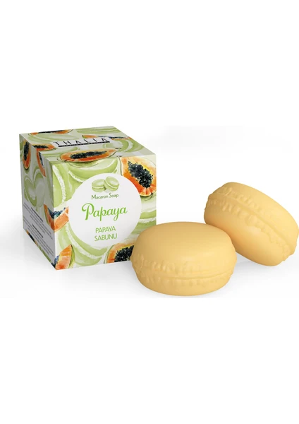 Papaya Macaron Katı Sabun - 100 gr