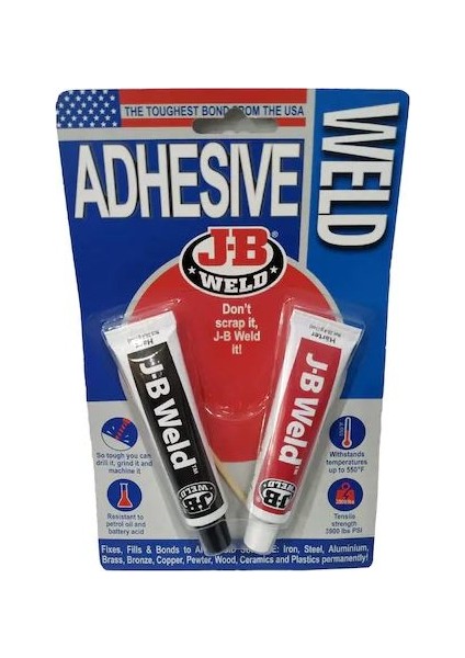 JB Weld Adhesive Weld - Çiftli Epoksi Yapıştırıcı ve Tamir Macunu Metal Dolgulu