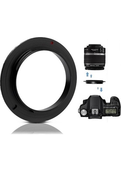 Canon 200D 18-55 Stm Kit Lens Uyumlu 58 mm Makro Macro Ters Bağlantı Adaptörü fiyatları