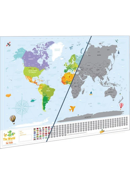 Scratch Map Kids Eyaletli Kazınabilir Çocuk Haritası