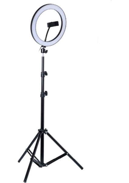 Youtuber LED Selfie Işığı Telefon Tutuculu Tripod 14 Inç 2.1 m