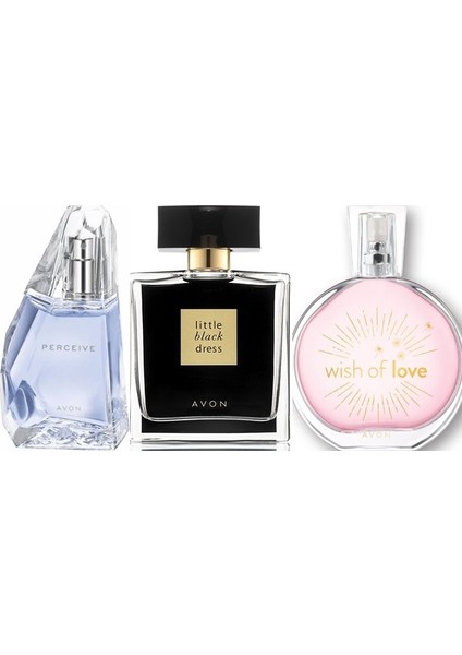 Perceive 50 ml Kadın Edp+Avon Wishof Love 50 ml Kadın Edt+Avon Little Black Dress 50 ml Kadın Edp