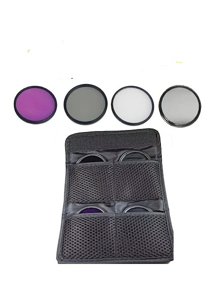 Nikon 18-55 mm Lens İçin 52 mm Uv Cpl Fld Nd8 Filtre Seti