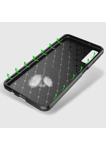 Samsung Galaxy A50s Kılıf Negro Karbon Dizayn Silikon Siyah modelleri