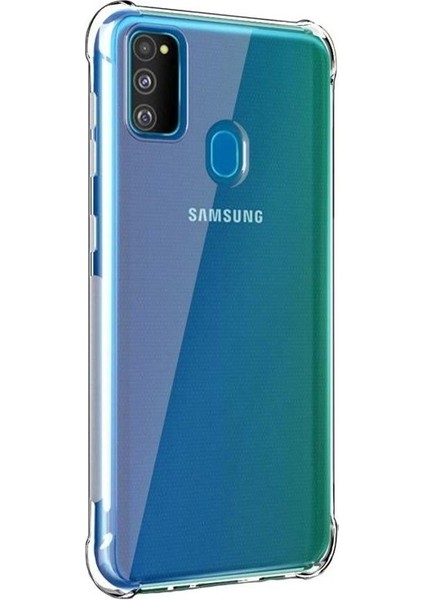 Samsung Galaxy M30s Kılıf AntiShock Ultra Koruma Sert Kapak Şeffaf