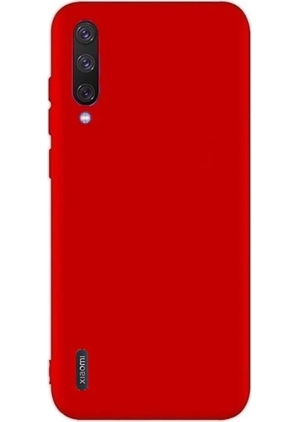 Case Street Xiaomi Mi 9 Lite Kılıf Premier Silikon Esnek Koruma + Nano Glass Kırmızı