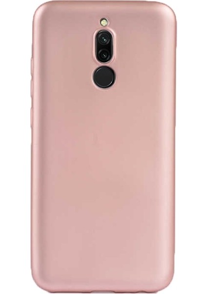 Xiaomi Redmi 8 Kılıf Premier Silikon Esnek Koruma + Nano Glass Bronz