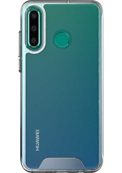 Huawei P30 Lite Kılıf Gard Nitro Şeffaf Silikon + Nano Glass Şeffaf