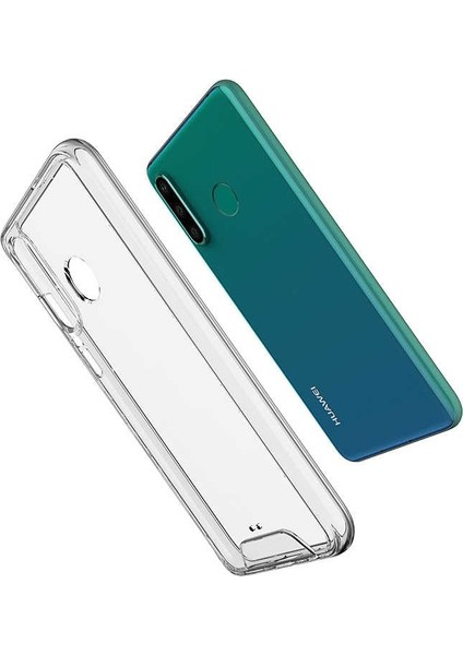 Huawei P30 Lite Kılıf Gard Nitro Şeffaf Silikon + Nano Glass Şeffaf