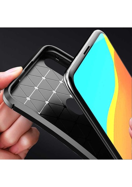 Huawei P Smart Z Kılıf Negro Karbon Dizayn Silikon Siyah