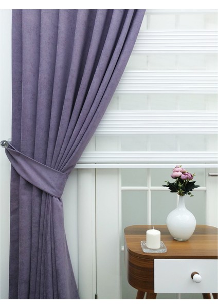 Pileli Fon Perde Soft Kumaş Leylak 60 x 260 cm fiyatları