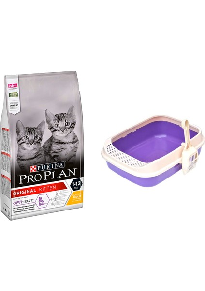 Proplan Kitten Junior Yavru Tavuklu Kedi Maması 1,5 kg + Lüks Krax Kedi Tuvaleti