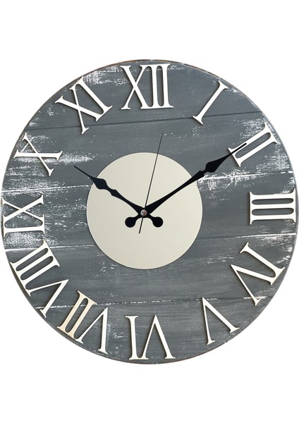 Aynalı Eskitme Duvar Saati