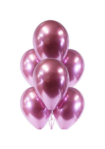 Latex Krom Balon 5'li Pembe