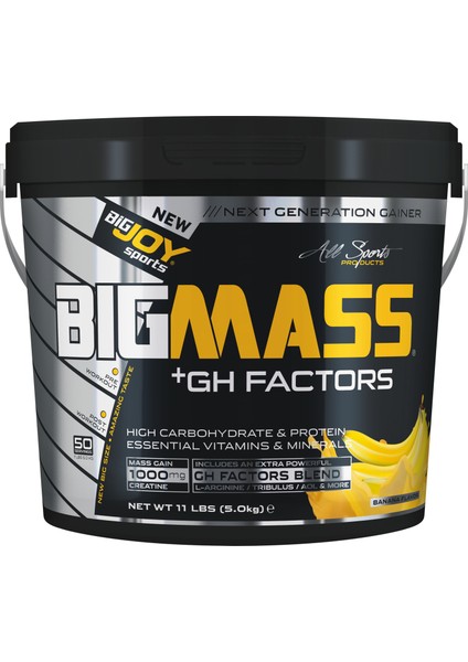 Bigmass Mass Gainer Gh factors Karbonhidrat Protein Muz Aroma 5000g