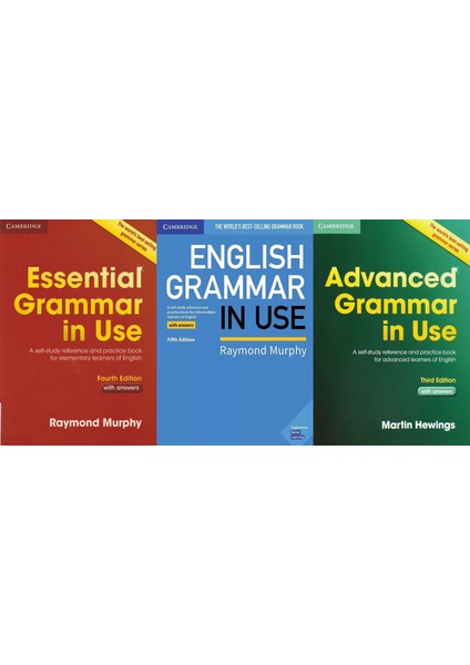 Essential Grammar in Use + English Grammar in Use + Advanced Grammar in Use + With Answers + CD