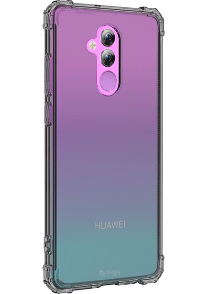 Huawei Mate 20 Lite ile Uyumlu Crystal Fit Kılıf Smoke Black