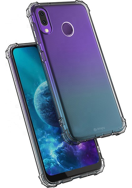 Huawei P20 Lite ile Uyumlu Crystal Fit Kılıf Smoke Black