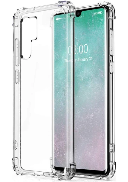 Huawei P30 Pro ile Uyumlu Crystal Fit Kılıf Crystal Clear