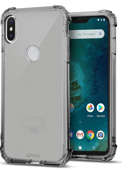 Xiaomi MI A2 Lite Crystal Fit Kılıf Smoke Black