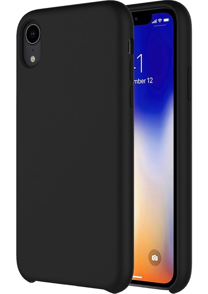 iPhone XR Rubber Fit Kılıf Black