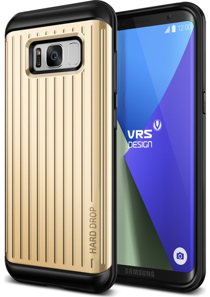 Galaxy S8 Plus Waved Hard Drop Kılıf Waved Shine Gold