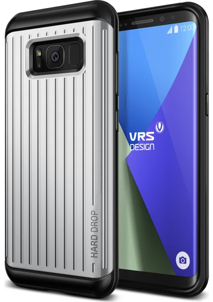 VRS Design Galaxy S8 Waved Hard Drop Kılıf Waved Waved Satin Silver