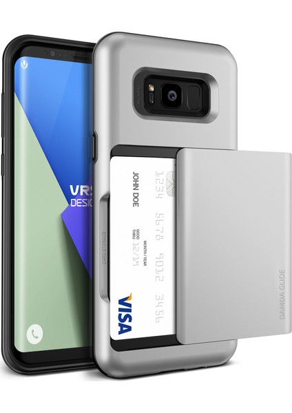 Samsung Galaxy S8 Damda Glide Kılıf Satin Silver