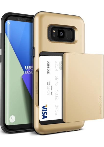 Samsung Galaxy S8 Damda Glide Kılıf Shine Gold