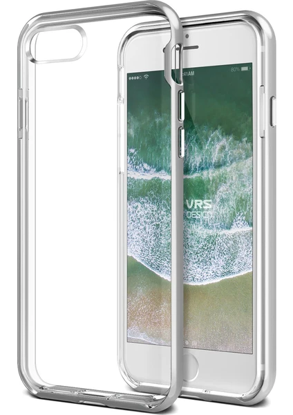 VRS Design iPhone 8 / 7 New Crystal Bumper Kılıf Silver