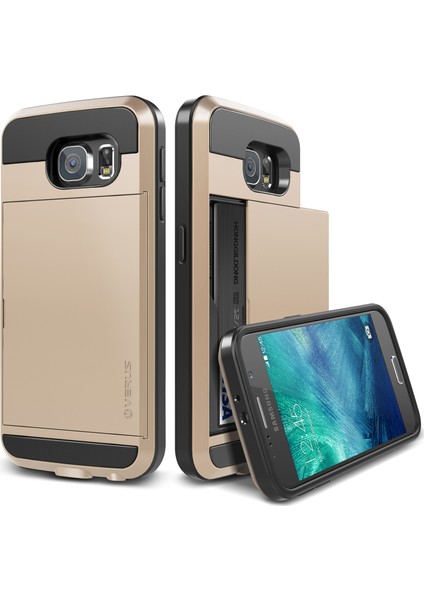 Verus Galaxy S6 Case Damda Slide Kılıf Shine Gold