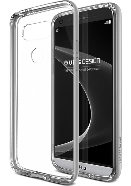 VRS LG G5 Crystal Bumper Kılıf Light Silver